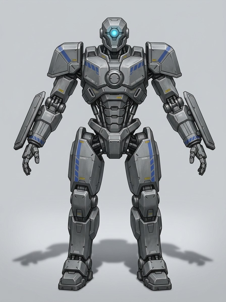 aegis_7 concept driver — guardian mech