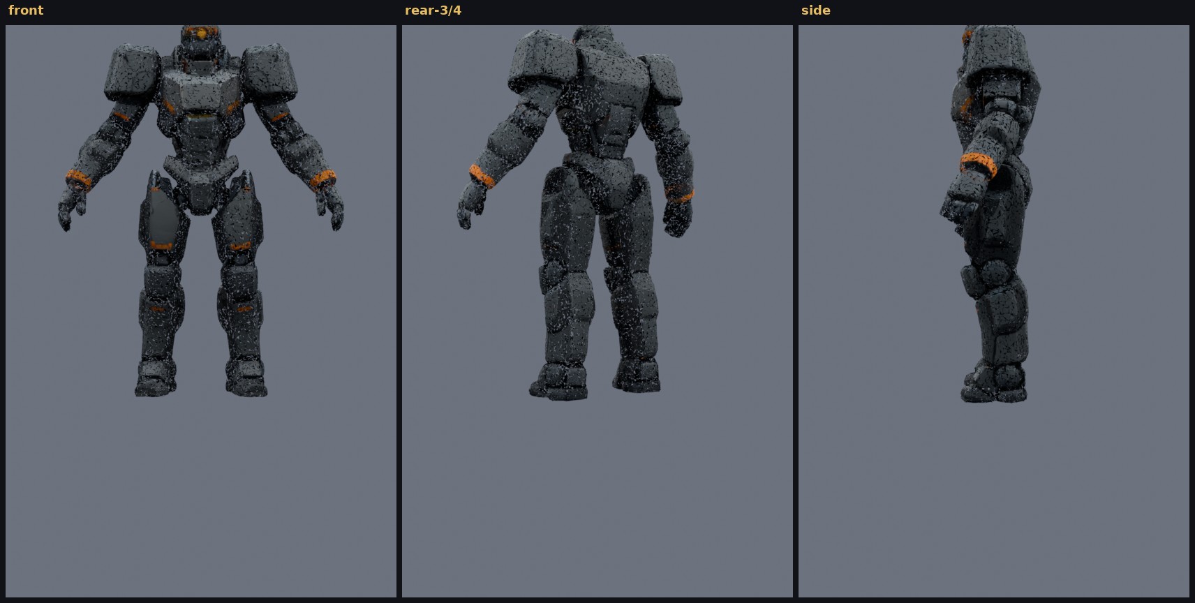 daemon_enforcer forged mech, three views