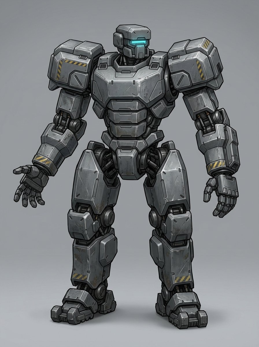 zig_combat_android concept driver — heavy gunmetal combat android