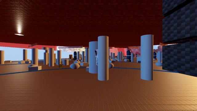 Void-Hawk Reaches — dense rust-red raider scrap hangar