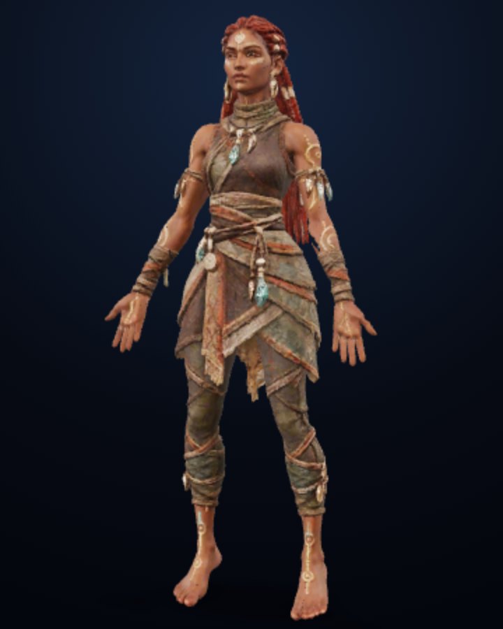 Aurelia — Prism humanoid build, off-screen render