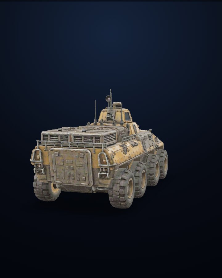 C2 Battlewagon — Prism vehicle build, off-screen render