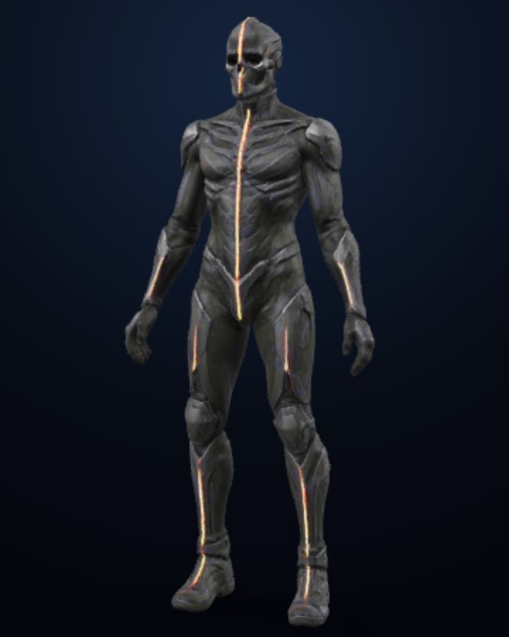 The Herald of the Hollow Wake — Prism humanoid build, off-screen render